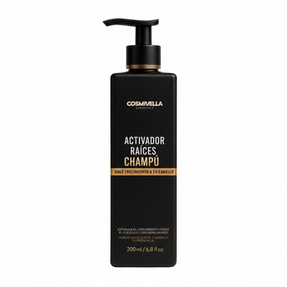 Champú activador de raíces para hombres. Mejora la densidad capilar en cada lavado.
