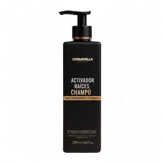 Champú activador de raíces para hombres. Mejora la densidad capilar en cada lavado.